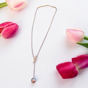 Nice N1619 Retired Silpada Sterling Silver lariat Ball Necklace.